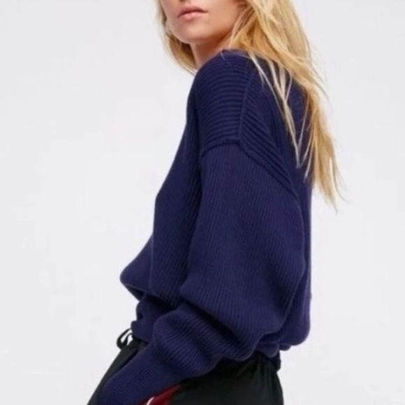 Free People Womens Purple V Neck Pullover Sweater Size Small - Picture 11 of 12